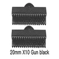 20mm Gun Black Metal Ribbon End Crimps Clamps for DIY Jewelry Making 10 Pieces Set - 20mm (1 Piece/Pack) / Gunmetal