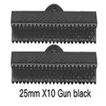 Gun black 25mm metal ribbon crimp ends for DIY jewelry making set of 10 pieces pack - 25mm (1 Piece) / Gunmetal