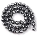 Gefacetteerde zwarte hematiet kralen voor het zelf maken van kettingen en armbanden. - 2mm Ong. 193 Stuks / Gefacetteerde Natuurlijke Hematiet