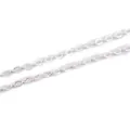 Silver-colored flattened O-shape chain for DIY jewelry making and crafts - O-Cross Chain (1 Meter) / Silver