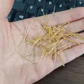 Close-up of 18K gold-plated copper ball head pins for handmade DIY jewelry components - Bead Pins / 20mm / Gold