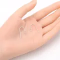 Pair of premium silver-plated French earring hooks with bead for DIY jewelry making - 1 Piece / Large Silver-Plated Copper