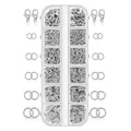 Silver jewelry making DIY kit with lobster clasps and jump rings in a storage box - Boxed Accessories Only (Without Pliers) / Silver Color Boxed