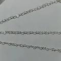 Elegant silver-toned heart-shaped link chain necklace made of copper for women jewelry - Small Heart Chain 4.5*3mm (1 Meter) / Silver