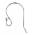 Professional 925 silver plated French earring hook with bead end for DIY jewelry making - 1 Piece / Large 925 Stamped Silver-Plated Copper