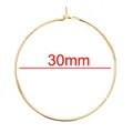 30mm vergoldeter Kupferring für DIY Weinglas-Anhänger und Schmuckherstellung Handwerk - 30mm / 18K-Gold
