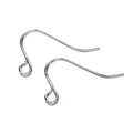 Premium silver plated brass earring hooks for handmade jewelry making accessories - Style 12 / Silver (Plated)