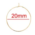 20 mm vergoldeter S925 Sterlingsilber Rundreif für die kreative DIY Schmuckherstellung - 20mm / 18K-Gold