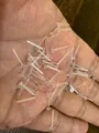 Set of clear plastic earring posts and flat base pins for DIY jewelry making accessories - 3mm Flat Pad Post / 1 Piece