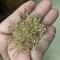 Crochets d'oreilles dorés avec poinçon S925 pour création de bijoux DIY en vrac - 50 Pièces/Paquet / Imitation d'or 14K