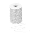 Premium silver heart shaped link chain roll for DIY necklace jewelry making and crafts - Large Heart Chain 5*3.3mm (1 Meter) / Silver