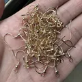 Crochets d'oreilles dorés pour la fabrication de bijoux DIY - 50 Pièces/Paquet / Or KC