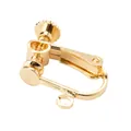 Gold plated copper screw-on U-shaped ear clip converter for non-pierced ears - With Loop Style / 1 Piece / 18K Gold