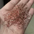 Lot de crochets d'oreilles DIY en or rose pour la fabrication de bijoux faits à la main - 50 Pièces/Paquet / Plaqué Or Rose