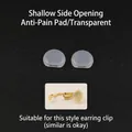 Weiche transparente Silikon-Antischmerz-Pads für Ohrclips mit flacher Seitenöffnung - Flaches Silikon Schmerzschutz-Pad / 1 Stück