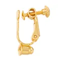 Professional gold-plated screw-back clip-on earring converter for non-pierced ears DIY jewelry - Bullet Head Style / 1 Piece / 18K Gold