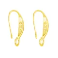 18K gold plated brass earring hooks for DIY jewelry making findings components - Style 9 / Copper Plated 18K Real Gold