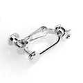 Silver plated screw-back earring converter for non-pierced ears DIY jewelry - Bullet Head Style / 1 Piece / White K/Silver