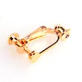 Premium gold-plated U-shaped screw-back earring converter for DIY non-pierced jewelry making - Bullet Head Style / 1 Piece / KC Gold