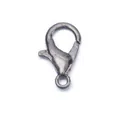 Antique silver metal lobster clasp fastener for DIY jewelry making and bracelet repair - 12mm (1 Piece/Pack) / Gunmetal
