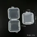 Transparent plastic storage box detail showing dimensions 3.5x3.8x1.8cm and weight 3.3g - Mini Box 3.5x3.5x1.8cm