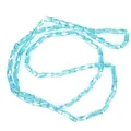 Close-up of faceted 2x4mm light blue glass beads for DIY jewelry making - 1 Strand/Pack (2x4mm) / Transparent Blue