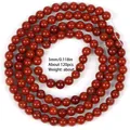 Detailed view of 3mm red jasper loose beads for DIY jewelry making with specs - Red Stone Round Bead / 2.0mm / Red Jasper
