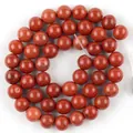 Natural red jasper round loose beads 8mm strand for DIY jewelry handmade accessories - Red Stone Round Bead / 8mm / Red Jasper