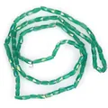 Detailed view of 2x4mm faceted green glass beads for DIY jewelry making - 1 Strand/Pack (2x4mm) / Transparent Dark Green