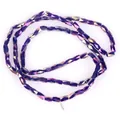 Macro view of 2x4mm faceted purple iridescent glass loose bead strands for DIY jewelry. - 1 Strand/Pack (2x4mm) / Solid Dark Blue
