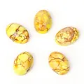 Détails de cabochons ovales en turquoise impériale jaune 10x14mm pour DIY - 2 Pièces/Pack (10x14mm) / Jaspe Impérial Jaune