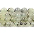 Perles en préhnite naturelle de 6mm, 8mm, 10mm pour création de bijoux DIY - Perles rondes / 6mm / 6mm Prehnite
