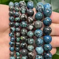 Detailed macro view of mixed color snowflake turquoise round beads for DIY jewelry - 6mm Approx 58 Pieces / Light Blue Snowflake Turquoise