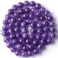 Natürliche lila Amethyst-Rundperlen für DIY-Schmuckherstellung - 6mm / Optimierter Amethyst