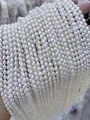 Rangs de perles de culture d'eau douce blanches en forme de riz pour bijoux DIY - Qualité AAA Haute Brillance / 4-5mm (Environ 46-48 Perles)