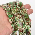 Natural 20mm multi-color square jasper stone beads for DIY jewelry and bracelet making - 20mm (Approx 18 Pieces) / Brown Green Flat Square Turquoise