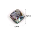Square 13mm natural abalone shell loose bead for DIY jewelry making - 5 Pieces/Pack / 13x13mm Rhombus Abalone Shell