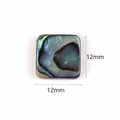 Square natural abalone shell bead DIY jewelry accessory 12mm iridescent seashell bead - 5 Pieces/Pack / 12x12mm Square Abalone Shell