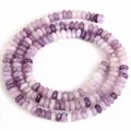 Hochwertige lila Naturstein-Abakus-Abstandshalter für DIY-Schmuckherstellung 2x4mm - 2x4mm Abakusperlen (ca. 160 Perlen/Strang) / Lilastein