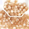 Perle in resina occhio di gatto marrone chiaro con glitter per gioielli fai da te - Occhio di Gatto Marrone Chiaro