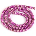 Detailansicht von 2x4mm lila Imperial Jaspis Abakus Perlen für DIY-Schmuck - 2x4mm Abakusperlen (ca. 160 Perlen/Strang) / Lila Kaiserstein