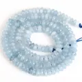 2x4mm hellblaue Naturstein Abakus Zwischenperlen für DIY-Schmuckherstellung - 2x4mm Abakusperlen (ca. 160 Perlen/Strang) / Transparent Aquamarine