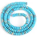 Hochwertige 2x4mm blaue Naturstein Abakus Abstandsperlen für DIY Schmuckherstellung Zubehör - 2x4mm Abakusperlen (ca. 160 Perlen/Strang) / Hellblau Kaiserstein