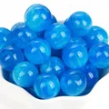 Perline in resina glitterata blu vivace con effetto occhio di gatto per gioielli fai da te - Blu Sirena