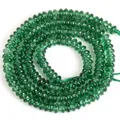2x4 mm durchscheinende grüne Naturstein-Abakusperlen für handgefertigte DIY-Schmuckstücke - 2x4mm Abakusperlen (ca. 160 Perlen/Strang) / Grüner Edelstein