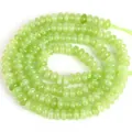 Natürliche hellgrüne durchscheinende Stein-Abakus-Perlen 2x4mm für DIY-Schmuck und Abstand - 2x4mm Abakusperlen (ca. 160 Perlen/Strang) / Olivin-Jade