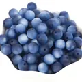 Perle in resina occhio di gatto blu satinato per creazione di gioielli fai-da-te - Blu Scuro Occhio di Gatto Opaco