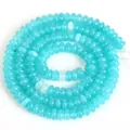 Natürliche himmelblaue Abakus-Steinperlen 2x4mm für DIY-Schmuckherstellung und Handwerk - 2x4mm Abakusperlen (ca. 160 Perlen/Strang) / Amazonit