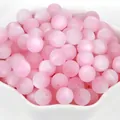 Perle in resina rosa opaco stile occhio di gatto per creazione gioielli fai-da-te - Rosa Occhio di Gatto Opaco