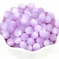 Perle in resina satinata viola chiaro con effetto occhio di gatto per creazione gioielli DIY - Viola Occhio di Gatto Opaco